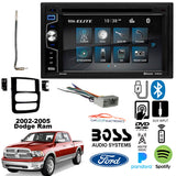 Fits Dodge Ram 2002-05 Double-DIN, DVD Player 6.2" Touchscreen Bluetooth Radio!
