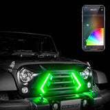 XK Glow XK-GRILL-JK1 XKchrome LED Grill Kit with DRL Sequential Turn for Jeep Wrangler and Gladiator
