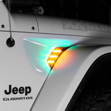 XK Glow XK-VENT-RGB-KIT RGB+Amber Fender Vent Light For JEEP | XKCHROME SMARTPHONE APP
