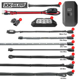 XK Glow XK-SLING-ADV LED Underglow Light Kit for Polaris Slingshot | XKCHROME Smartphone App Controller