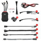XK Glow AP-MOTO-STA XKalpha Motorcycle Underglow Light Kit with RGB Color Chasing | App-controlled