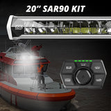 XK Glow XK-SAR90-1W White SAR 90 Degree 1pc Search & Rescue Light Bar Kit