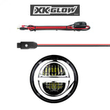 XK Glow XK-5IN-KIT-W 5.75" LED Headlight for Motorcycle | XKchrome Smartphone App