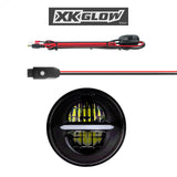 XK Glow XK-5IN-KIT-B 5.75" LED Headlight for Motorcycle | XKchrome Smartphone App