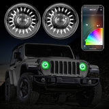 XK Glow XK-7IN-JP-KIT-JL 7" LED Headlight Kit for Jeep | XKchrome Smartphone App