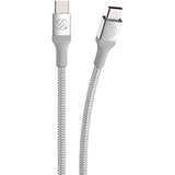 SCOSCHE CCB4SR-SP Premium Strikeline USB-C to USB-C Sync Braided Charging Cable,