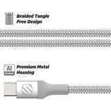 SCOSCHE CCB4SR-SP Premium Strikeline USB-C to USB-C Sync Braided Charging Cable,