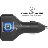 SCOSCHE CPDC8C8-SP Power Volt 36W Certified USB Type-C + Type-C Fast Car Charger