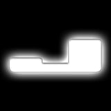 Oracle 3140-J-001 Universal Illuminated LED Letter Badges - White LED - Matte White Surface Finish - J