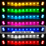 XK Glow XK034001-B Motorcycle LED Accent Light Kit | 8 Pod 2 Strip Single Color
