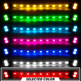 XK Glow XK034002-R Motorcycle LED Accent Light Kit | 10 Pod 4 Strip Single Color with Remote