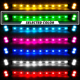 XK Glow XK034002-G Motorcycle LED Accent Light Kit | 10 Pod 4 Strip Single Color with Remote