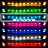 XK Glow XK034002-AB Motorcycle LED Accent Light Kit | 10 Pod 4 Strip Single Color with Remote