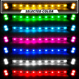 XK Glow XK034002-A Motorcycle LED Accent Light Kit | 10 Pod 4 Strip Single Color with Remote