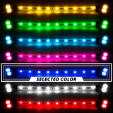 XK Glow XK041004-B Car Interior LED Accent Light Kit | 4 Strip Single Color