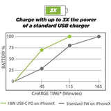SCOSCHE CPDC8C8-SP Power Volt 36W Certified USB Type-C + Type-C Fast Car Charger