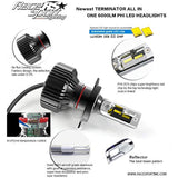 Race Sport Lighting 9005TLED Terminator Series 9005 Fan-less LED Conversion Headlight Kit with Pin Point Projection Optical Aims and Shallow Mount Design,Black
