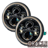 Oracle Lighting 5769-123 - 2007-2018 Jeep Wrangler JK Switchback LED Halo Headlights- DRL and Turn Signal -