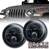 Oracle Lighting 5769-334 - 7" High Powered LED Headlights (Pair) - Black Bezel - ColorSHIFT - w/No Controller