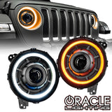 Oracle Lighting 5839-023 - Oculus Switchback Bi-LED Projector Headlights for Jeep Wrangler JL/ Gladiator JT -