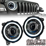 Oracle Lighting 5839-504 - Oculus Bi-LED Projector Headlights for Jeep Wrangler JL/ Gladiator JT - Matte Black