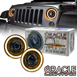 Oracle Lighting 5876-023 - Oculus 7" Switchback Bi-LED Projector Headlights for Jeep Wrangler JK -