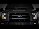 Rough Country 70201 LED Light Kit OEM Grill Mount | Amber Marker | Ford F-150 2WD/4WD (15-17)