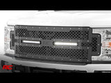 Rough Country 70216 Mesh Grille 12" Dual Row LED | Black | Ford F-250/F-350 Super Duty (17-19)