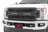 Rough Country 70216 Mesh Grille 12" Dual Row LED | Black | Ford F-250/F-350 Super Duty (17-19)
