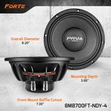 PRV Audio 8MB700FT-NDY-4 8" Midbass Neodymium Loudspeaker