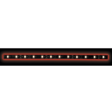 Heise H-R335-BLK 3528 Red/Black Light Strip with Black Base - 3 Meter, 60 LED