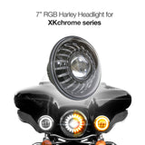 XK Glow XK-7IN-HD-NC 7" LED Headlight for Motorcycle | XKchrome Add On Kit