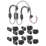 Heise HE-8TLRGBK RGB Accent Light Kit - 8 RGB Pods, 3 LED