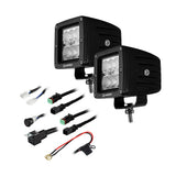 Heise HE-CL32PK Cube Flood Light - 3 Inch, 6 LED, 2-Pack with Harness