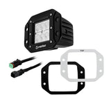 Heise HE-FMCL3 Flush Mount Cube Flood Light - 3 Inch, 6 LED