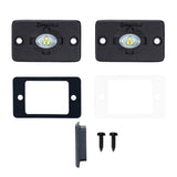 Heise HE-FMTL1 White Flush Mount Accent Light - 1.5x3 Inch, 3 LED