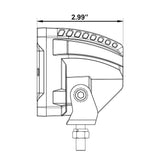 Heise HE-HCL2S2PK High Output Cube Light - 3 Inch, 4 LED, 2-Pack with Harness