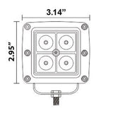 Heise HE-ICL2 Infinite Cube RGB Light - 3 Inch, 4 LED