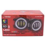 Heise HE-JWBFL02RGB Fog Lights with RGB Halo - 4 Inch, 3 LED