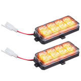 Heise HE-MUSTR-G2A Amber Grille Strobe Light Kit - 8 LED, 2-Pack