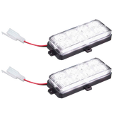 Heise HE-MUSTR-G2W White Grille Strobe Light Kit - 8 LED, 2-Pack
