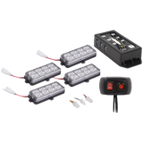 Heise HE-MUSTR-GRW White Grille Strobe Kit - 8 LED, 4-Pack