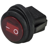 Heise HE-RRS Red Round Rocker Switch - 5-Pack