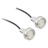 Heise HE-SALR Red Accent Light with Silver Frame - .75 Inch, 3 Watt