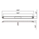 Heise HE-TR1501 Trailer Lightbar - 15.5 Inch, 13 LED
