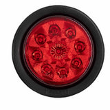 Heise HE-TR2501 Round Red Marker/Clearance Light with Grommet - 2.5 Inch, 9 LED