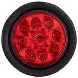 Heise HE-TR2501 Round Red Marker/Clearance Light with Grommet - 2.5 Inch, 9 LED