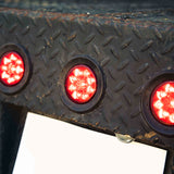 Heise HE-TR2501 Round Red Marker/Clearance Light with Grommet - 2.5 Inch, 9 LED