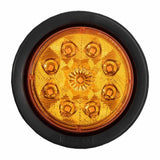 Heise HE-TR2502 Round Amber Marker/Clearance Light with Grommet - 2.5 Inch, 9 LED