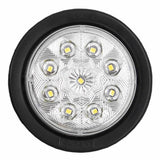 Heise HE-TR2503 Round White Marker/Clearance Light with Grommet - 2.5 Inch, 9 LED